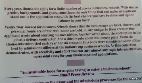 Essays That Worked for Business Schools - Ed: Boykin Curry and Brian Kasbar - Paperback