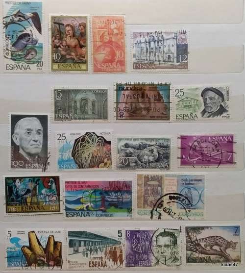 Spain - Mixed Lot of 18 Used stamps