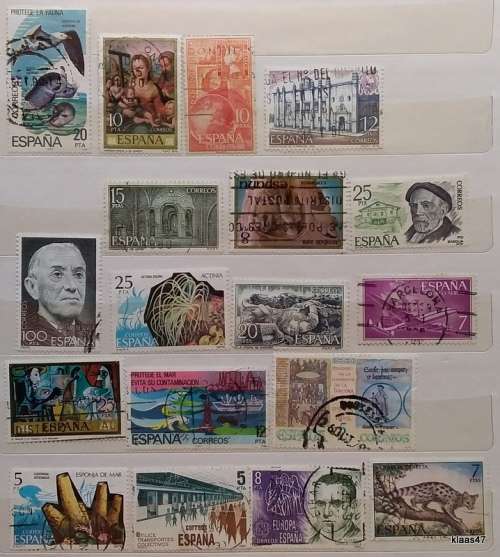 Spain - Mixed Lot of 18 Used stamps
