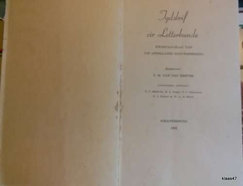 Tydskrif vir Letterkunde - Jaargang 2 Nommer 4 - Johannesburg 1952 (Redakteur: CM van den Heever)