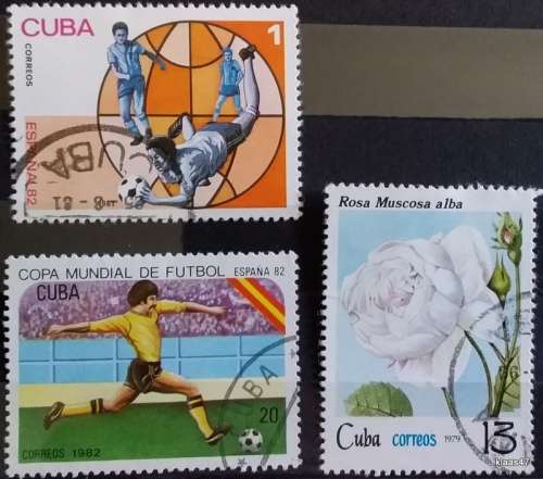 Cuba - Mixed Lot of 3 Used Hinged stamps