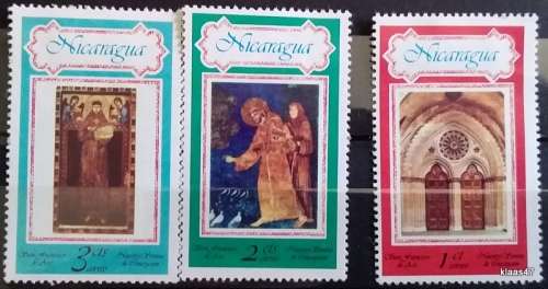 Nicaragua - 1978 - St Francis of Assisi - 3 Unused Hinged stamps
