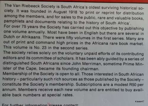 Van Riebeeck Society Second Series No. 23 - Johan August Wahlberg 1838-1856