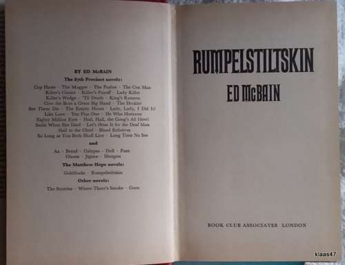 Rumpelstiltskin - Ed McBain - Hardcover