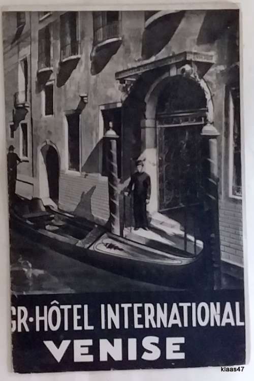 Gr Hotel International Venice - Vintage Hotel Leaflet with map inside.