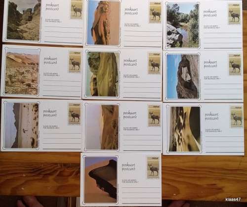 SWA -1980 - Set of 10 Landscape Postcards - Preprinted 5c stamp value - Not Used