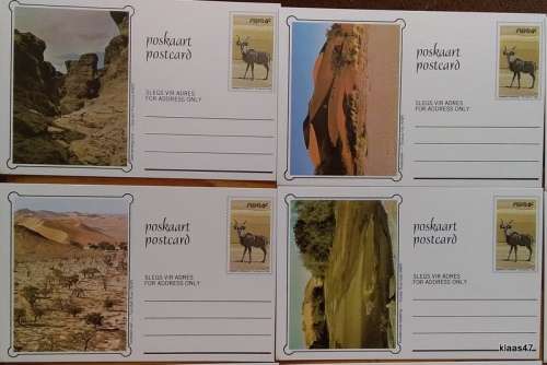 SWA -1980 - Set of 10 Landscape Postcards - Preprinted 5c stamp value - Not Used