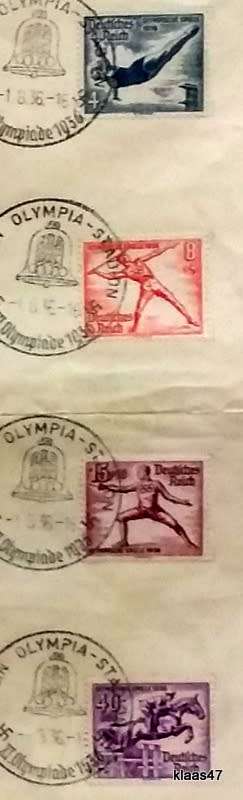Germany - Nazi 1936 - Summer XI. Olympic Berlin - Deutsche Reichspost - A4 Sheet.
