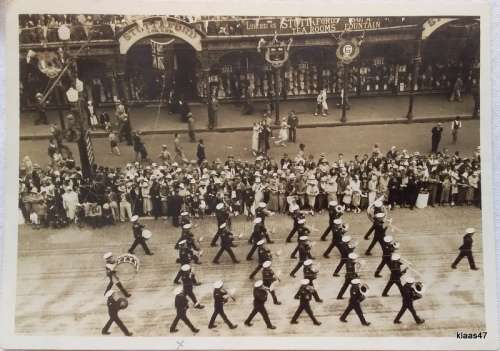 Vintage Photo - No. 32 - Hand dated 1934 - C.F Band - Arrival Prince George in Cape Town 15.5x11.2cm