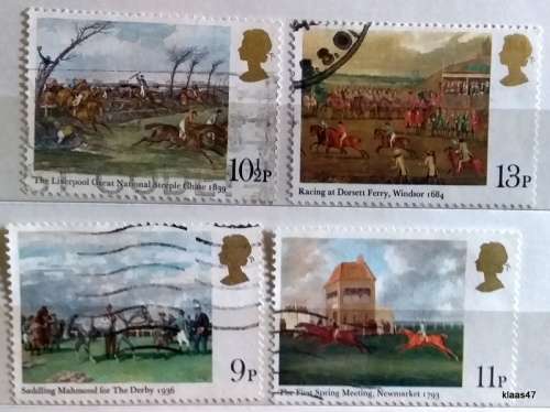 GB - 1979 - Horseracing (Paintings and Bicentenary of The Derby) - Set of 4 Used stamps