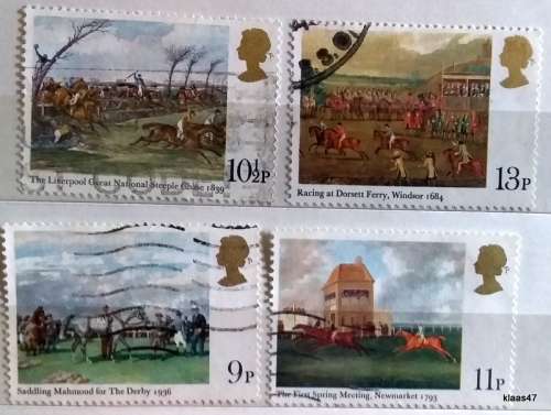 GB - 1979 - Horseracing (Paintings and Bicentenary of The Derby) - Set of 4 Used stamps