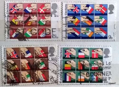 GB - 1979 - Elections to European Assembly - Set of 4 Used stamps