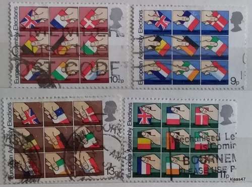 GB - 1979 - Elections to European Assembly - Set of 4 Used stamps