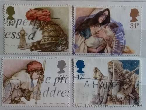 GB - 1984 - Christmas (Nativity Scenes) - Set of 4 Used stamps