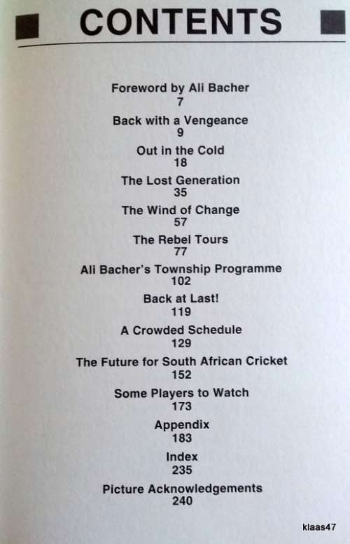 South Africa - Mike Procter - Hardcover (Years of Isolation and Return to International Cricket)