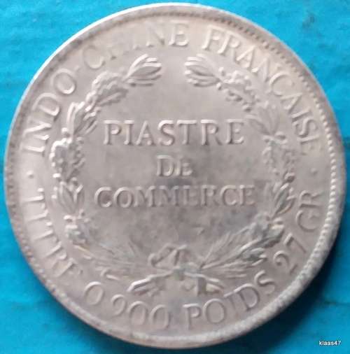 French Indochina - 1908 - 1 Piastre - Silver