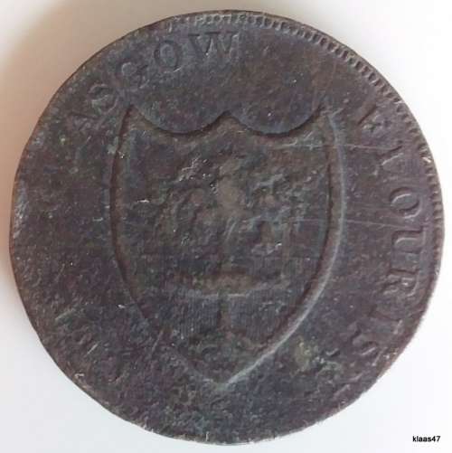 GB - Conder token - 1791 - ½ Penny Lanarkshire - Glasgow / G. Shearer MDCCXCI Copper