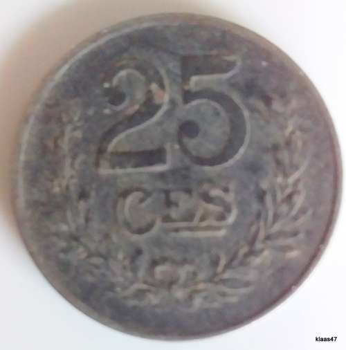 Grand Duche de Luxembourg - 1922 - 25 Centimes - Iron