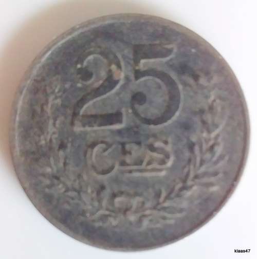 Grand Duche de Luxembourg - 1922 - 25 Centimes - Iron