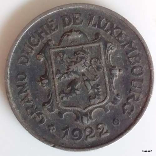 Grand Duche de Luxembourg - 1922 - 25 Centimes - Iron