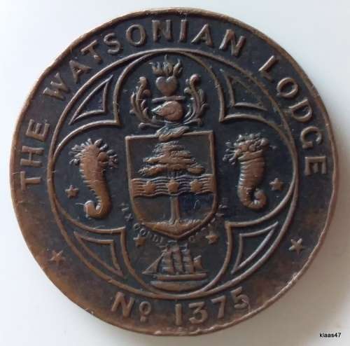 Freemason Token - The Watsonian Lodge - No. 1375 - They received every man a penny