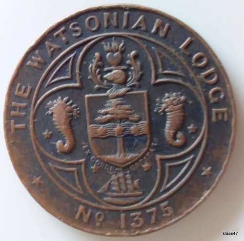 Freemason Token - The Watsonian Lodge - No. 1375 - They received every man a penny