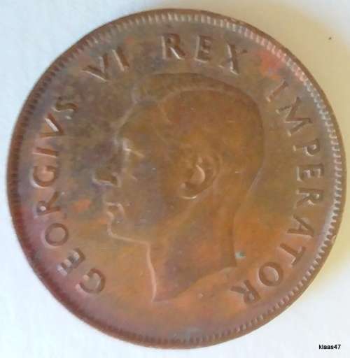 Union of South Africa - 1942 - 1d - Copper