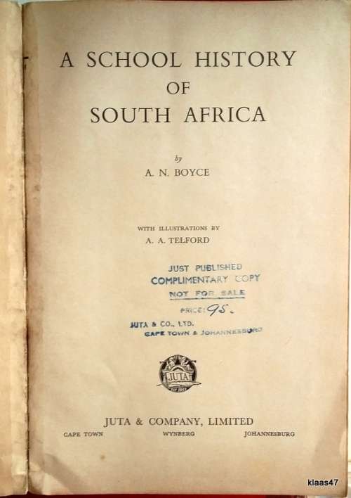 A School History of South Africa - A N Boyce - Paperback