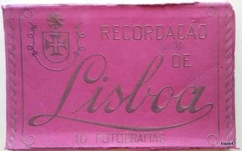 Vintage Lisbon Portugal 10 real photographs postcards - Fold out Booklet