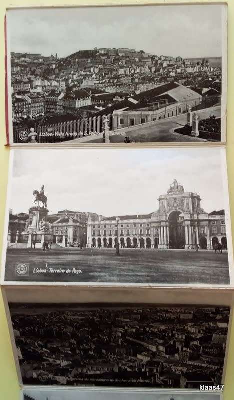 Vintage Lisbon Portugal 10 real photographs postcards - Fold out Booklet