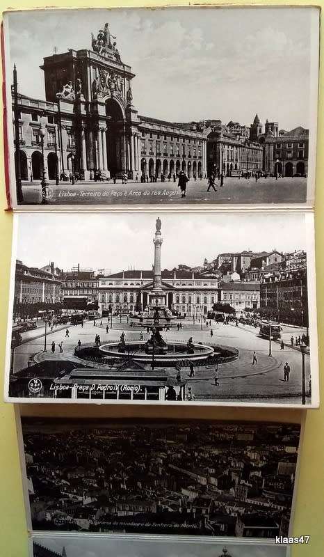 Vintage Lisbon Portugal 10 real photographs postcards - Fold out Booklet