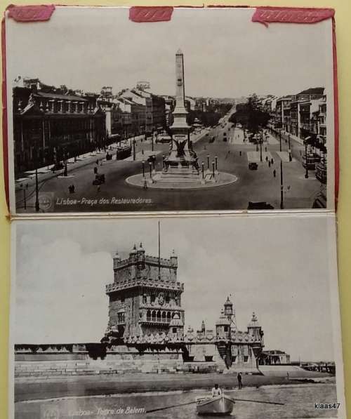 Vintage Lisbon Portugal 10 real photographs postcards - Fold out Booklet