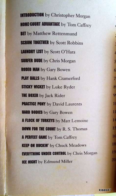 The Sportsmen - Ed: Christopher Morgan - Paperback