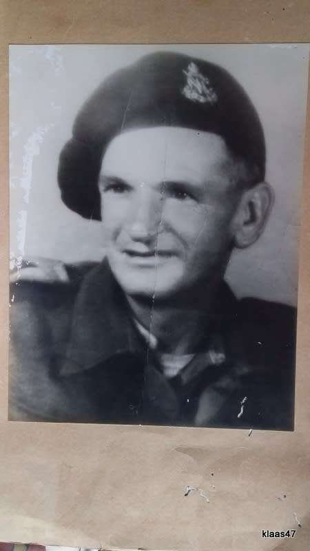 Black and White Photo - 19x24.8cm - Unframed - on brown cardboard - Unknown Soldier in Uniform