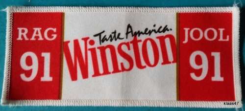 Vintage Rag/Jool 1991: Taste America. Winston - Fabric patch 17.8x7.5cm