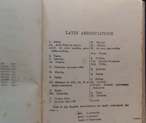 Cassell`s Compact Latin-English English-Latin Dictionary - Hardcover - 9th Edition 1945