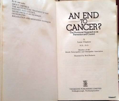 An End to Cancer? - Leon Chaitow - Paperback