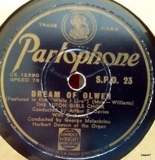 Parlophone - Barcolle/Dream of Olwen - The Luton Girls Choir - 78prm