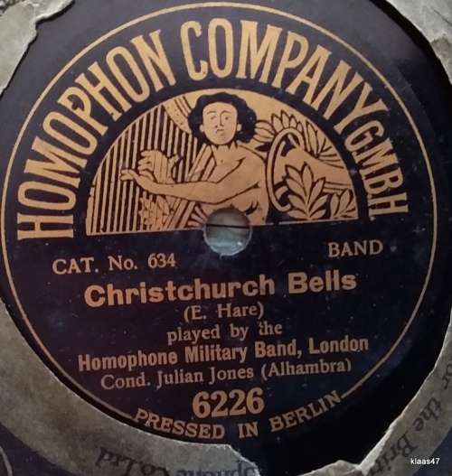 Homophon Company - Weymouth Chimes/Christchurch Bells - Homophone Military Band - Pressed Berlin 78