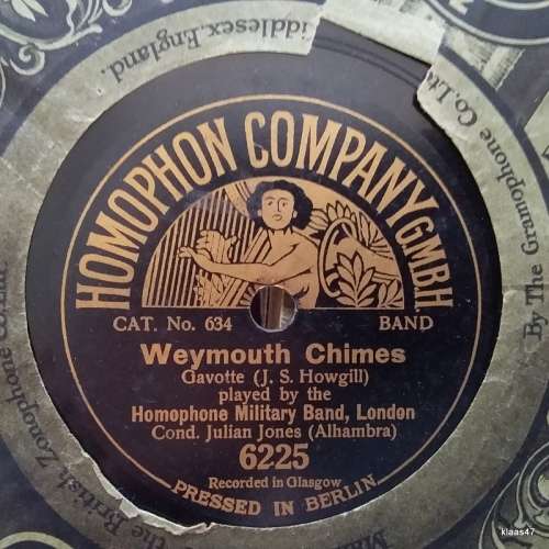 Homophon Company - Weymouth Chimes/Christchurch Bells - Homophone Military Band - Pressed Berlin 78