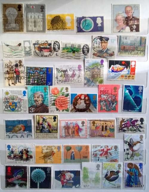 GB - Mixed Lot of 37 Used (some Hinged) stamps