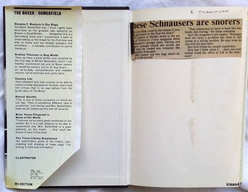 The Boxer - Elizabeth Somerfield - Hardcover - Reprinted and Revised 1970