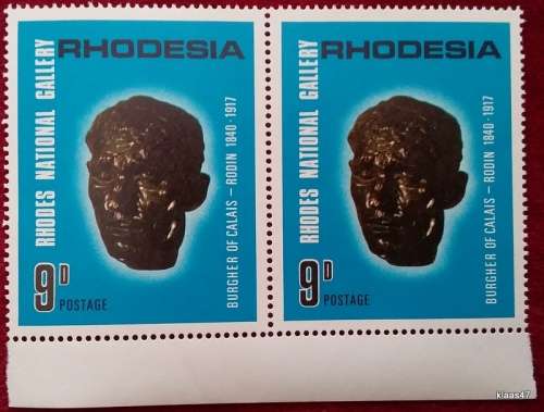 Rhodesia - 1967 - National Gallery - 9d Pair Unused