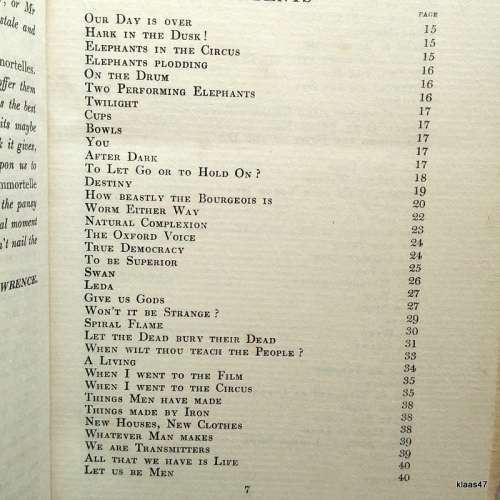 Pansies - D H Lawrence - Hardcover 1930 (Poems)