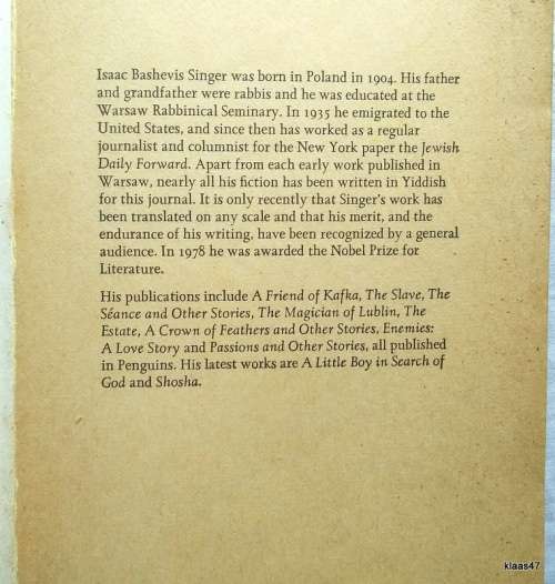 The Manor - Isaac Bashevis Singer - Paperback (Winner of the 1978 Nobel Prize for Literature)