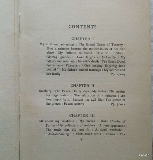 My Own Story - Louisa of Tuscany (ex-Crown Princess of Saxony)  Hardcover 1911