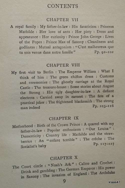 My Own Story - Louisa of Tuscany (ex-Crown Princess of Saxony)  Hardcover 1911