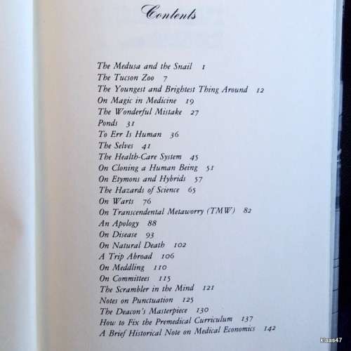 The Medusa and the Snail: More Notes of a Biology Watcher - Lewis Thomas - Hardcover