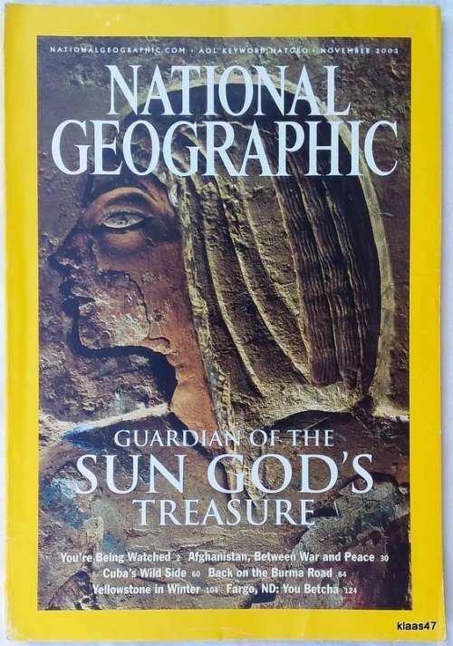 National Geographic Magazine - Guardian of the Sun God`s Treasure - Nov 2003
