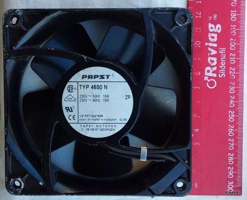 2 Papst - axial compact fans - 4650 N